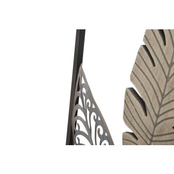 IRON AND WOOD PANEL LEAVES -A-