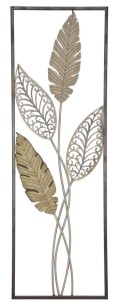 IRON AND WOOD LEAVES PANEL -A-