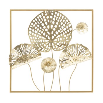 GOLD FLOWERS IRON PANEL