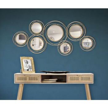 GOLD ROUND PANEL/MIRROR