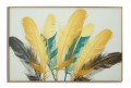 GLASS PANEL WITH FEATHERS FRAME