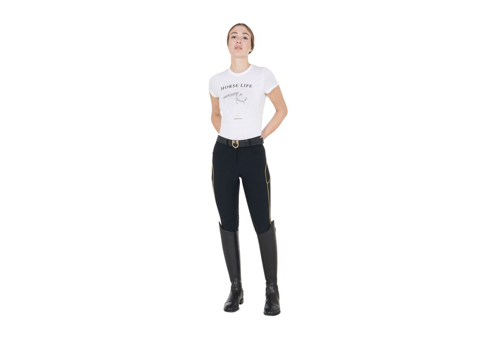 SLIM FIT WOMEN'S PANTS WITH KNEE GRIP