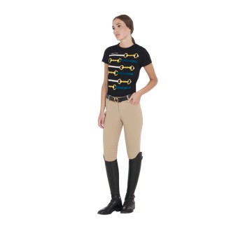 WOMEN'S SLIM FIT GRIP PANTS WITH EQUESTRIAN LOGO