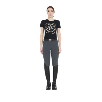 WOMEN'S SLIM FIT GRIP PANTS WITH EQUESTRIAN LOGO