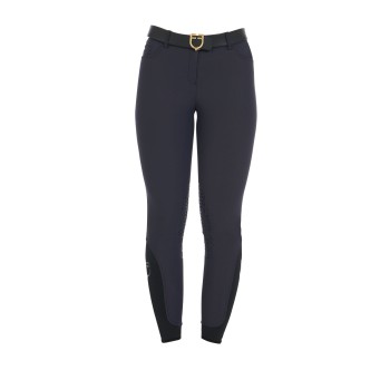 WOMEN'S SLIM FIT GRIP PANTS WITH EQUESTRIAN LOGO