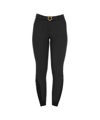 WOMEN'S SLIM FIT GRIP PANTS WITH EQUESTRIAN LOGO