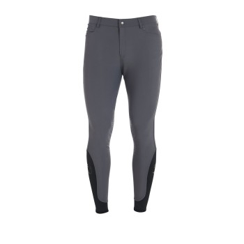 MEN'S SLIM FIT GRIP PANTS WITH EQUESTRIAN LOGO