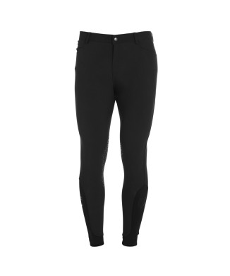 MEN'S SLIM FIT GRIP PANTS WITH EQUESTRIAN LOGO