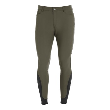 MEN'S SLIM FIT GRIP PANTS WITH EQUESTRIAN LOGO