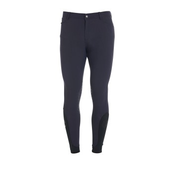 MEN'S SLIM FIT GRIP PANTS WITH EQUESTRIAN LOGO