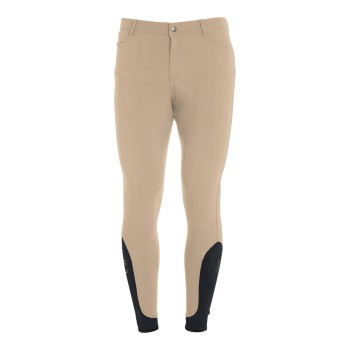 MEN'S SLIM FIT GRIP PANTS WITH EQUESTRIAN LOGO