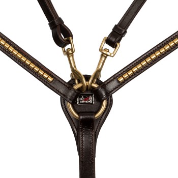 PECTORAL WITH LEATHER FORK WITH GOLDEN CLINCHER