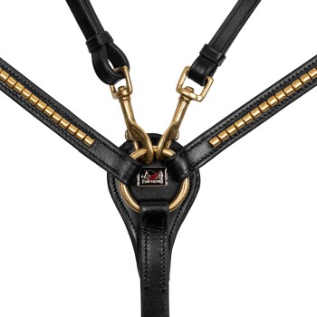 PECTORAL WITH LEATHER FORK WITH GOLDEN CLINCHER