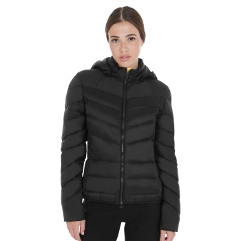 SLIM FIT WOMEN'S DOWN JACKET WITH REMOVABLE HOOD