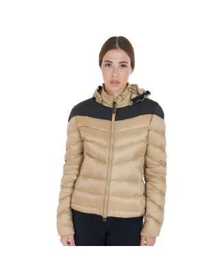 SLIM FIT WOMEN'S DOWN JACKET WITH REMOVABLE HOOD