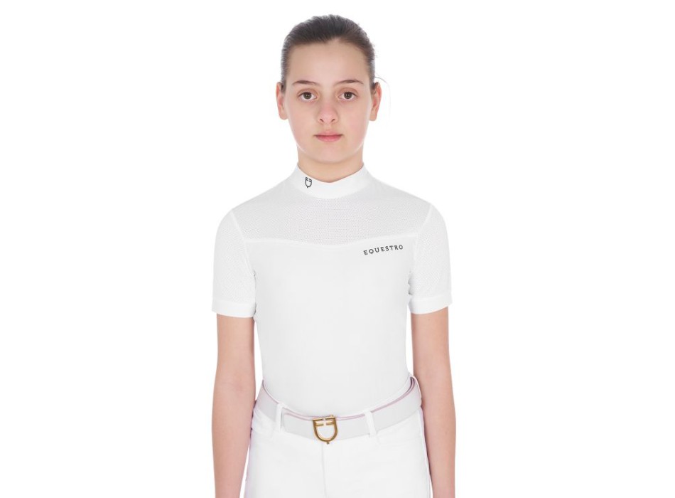 GIRLS' COMPETITION POLO SHIRT IN TECHNICAL FABRIC