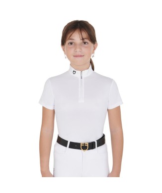 SLIM FIT COMPETITION POLO SHIRT FOR GIRLS WITH ZIP