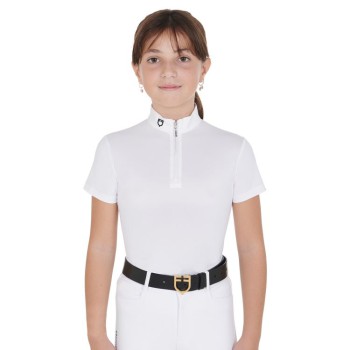 SLIM FIT COMPETITION POLO SHIRT FOR GIRLS WITH ZIP