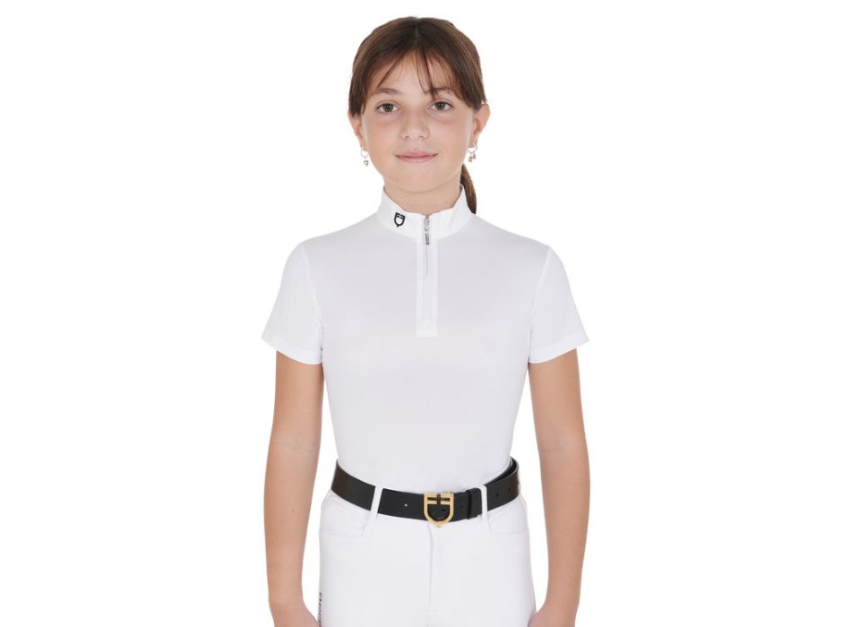 SLIM FIT COMPETITION POLO SHIRT FOR GIRLS WITH ZIP