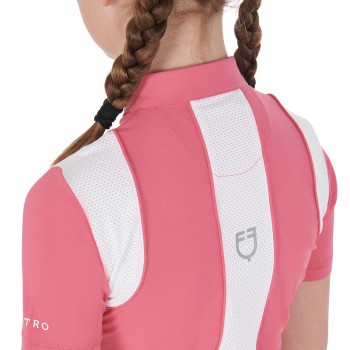 SLIM FIT GIRLS' ZIP-UP TRAINING POLO SHIRT