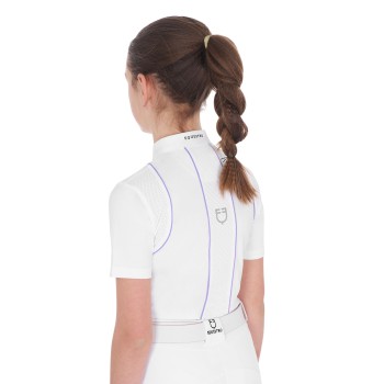 GIRL'S SLIM FIT COMPETITION POLO SHIRT WITH BUTTONS