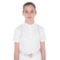 GIRL'S SLIM FIT COMPETITION POLO SHIRT WITH BUTTONS