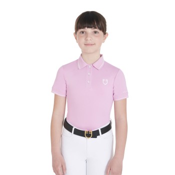 SLIM FIT CHILDREN'S POLO SHIRT IN ANTIBACTERIAL TECHNICAL FABRIC