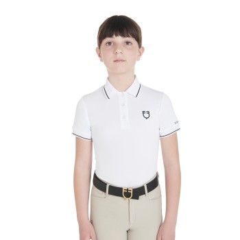 SLIM FIT CHILDREN'S POLO SHIRT IN ANTIBACTERIAL TECHNICAL FABRIC