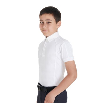 CHILDREN'S SLIM FIT COMPETITION POLO SHIRT WITH FOUR BUTTONS