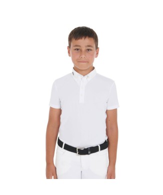 CHILDREN'S SLIM FIT COMPETITION POLO SHIRT WITH FOUR BUTTONS