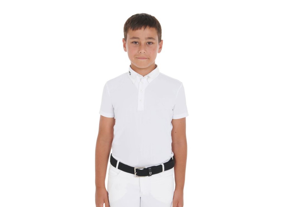 CHILDREN'S SLIM FIT COMPETITION POLO SHIRT WITH FOUR BUTTONS