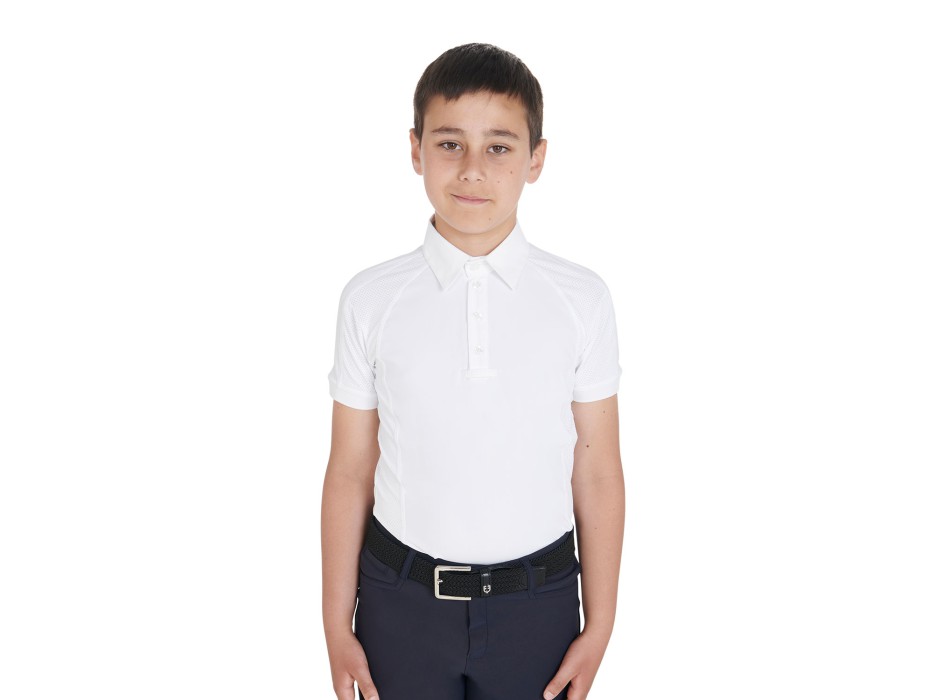 CHILDREN'S SLIM FIT COMPETITION POLO SHIRT WITH FOUR BUTTONS