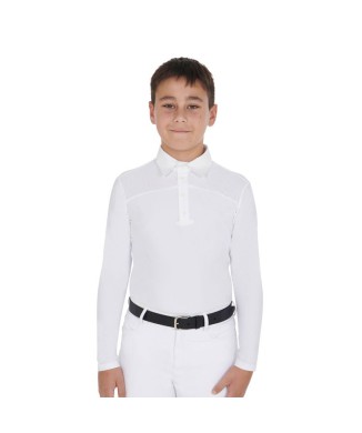 CHILD'S LONG SLEEVE POLO SHIRT WITH BUTTONS