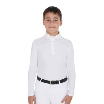 CHILD'S LONG SLEEVE POLO SHIRT WITH BUTTONS