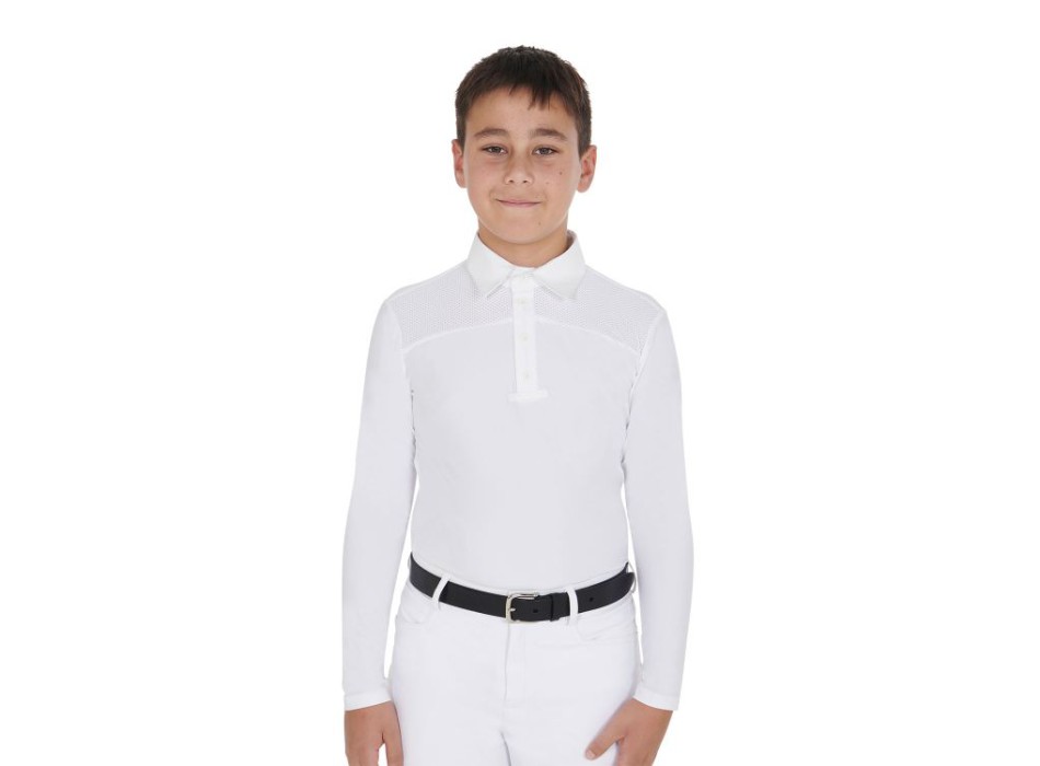 CHILD'S LONG SLEEVE POLO SHIRT WITH BUTTONS