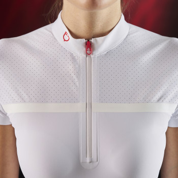 Equestro Ridertechnology women's competition polo with perforated fabric