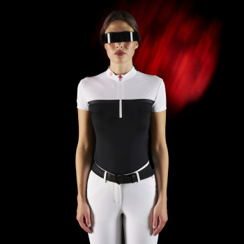 Equestro Ridertechnology women's competition polo with perforated fabric