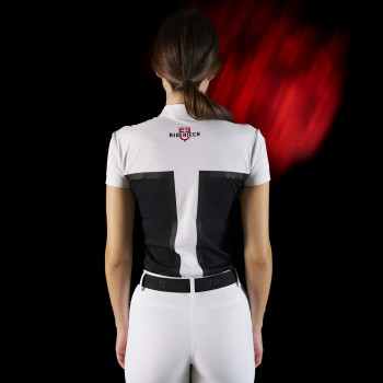 Equestro Ridertechnology women's competition polo with perforated fabric