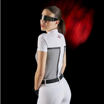 Equestro Ridertechnology women's competition polo with perforated fabric