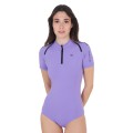 WOMEN'S BODYWORK TRAINING POLO SHIRT WITH ZIP