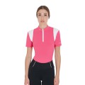 SLIM FIT WOMEN'S TRAINING POLO SHIRT WITH MESH INSERTS