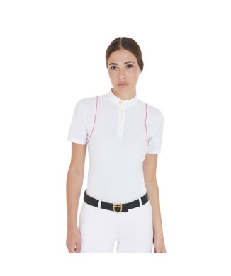 WOMEN'S SLIM FIT COMPETITION POLO SHIRT WITH BUTTONS