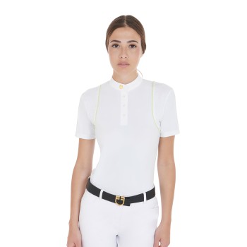 WOMEN'S SLIM FIT COMPETITION POLO SHIRT WITH BUTTONS