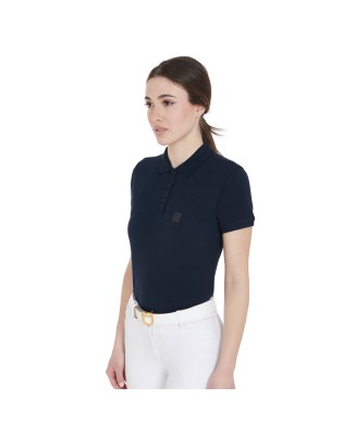 SLIM FIT WOMEN'S POLO SHIRT IN PREMIUM-STRETCH FABRIC