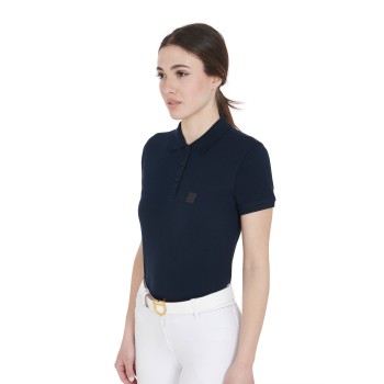 SLIM FIT WOMEN'S POLO SHIRT IN PREMIUM-STRETCH FABRIC