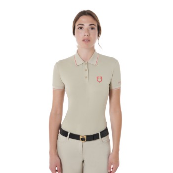 SLIM FIT WOMEN'S POLO SHIRT IN BREATHABLE FABRIC