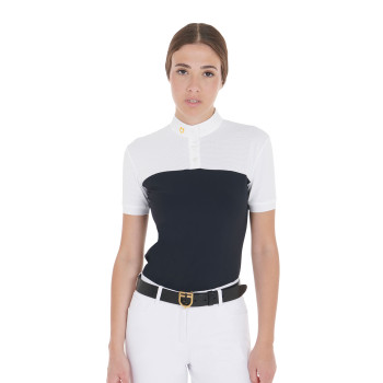 SLIM FIT WOMEN'S POLO SHIRT TECHNICAL FABRIC AND MESH promo