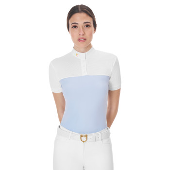 SLIM FIT WOMEN'S POLO SHIRT TECHNICAL FABRIC AND MESH promo