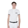 SLIM FIT MEN'S COMPETITION POLO SHIRT WITH BLACK INSERTS