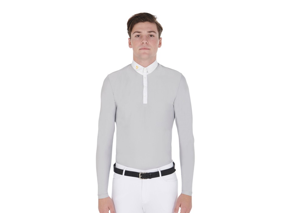 MEN'S LONG SLEEVE POLO SHIRT IN TECHNICAL FLEECE FABRIC